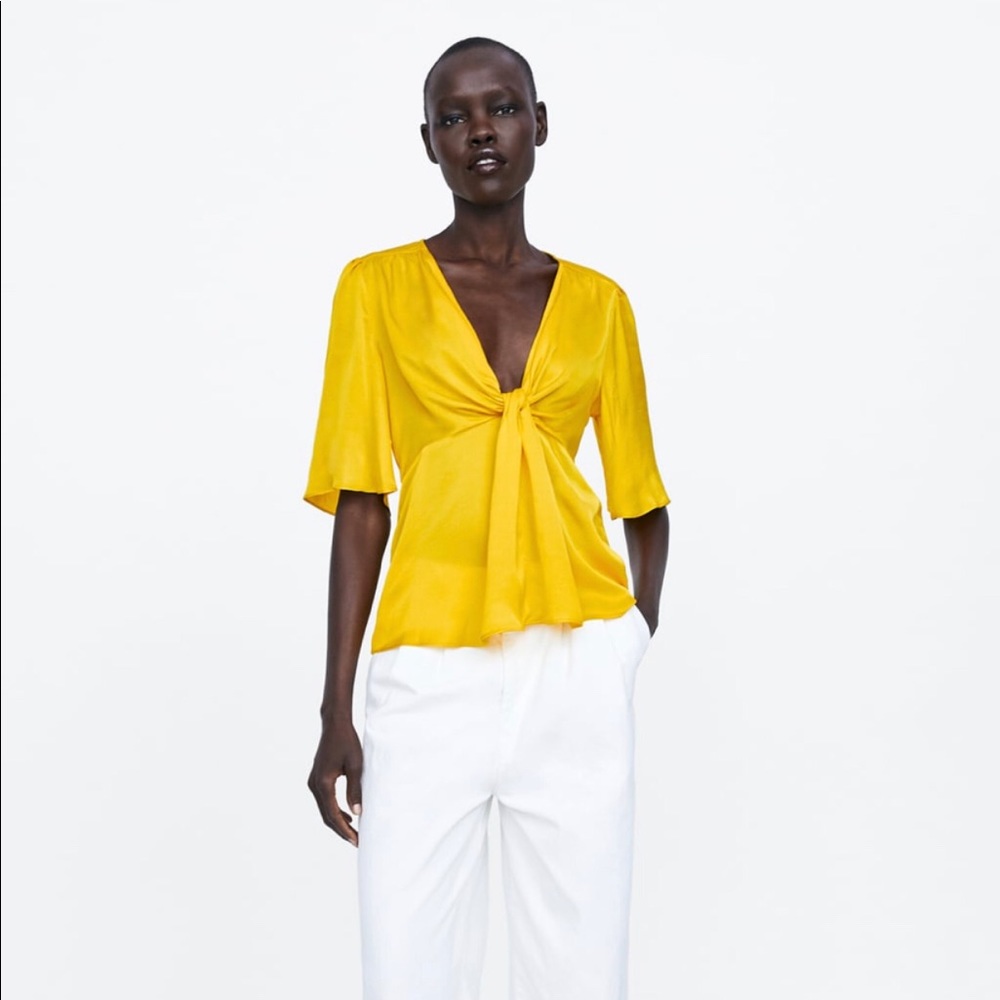 Zara yellow top